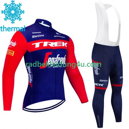 Set Langarmtrikot + Trägerhose Lange Winter Thermal Fleece Trek Segafredo 2023 N002